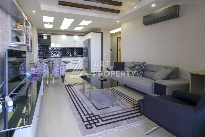 Меблированная квартира 1+1 с видом на море и горы в Махмутларе, в комплексе с бассейном на крыше - Ракурс 20