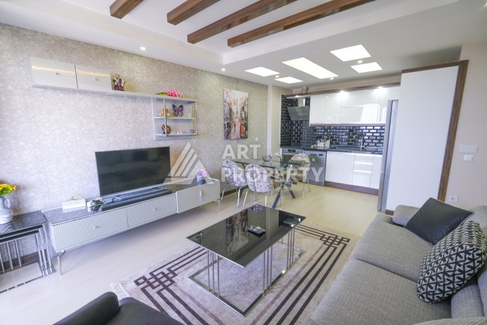 Меблированная квартира 1+1 с видом на море и горы в Махмутларе, в комплексе с бассейном на крыше - Ракурс 26