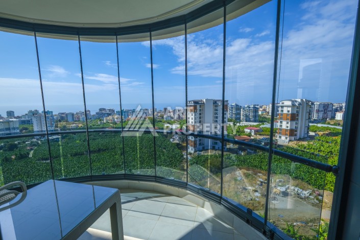 Меблированная квартира 1+1 с видом на море и горы в Махмутларе, в комплексе с бассейном на крыше - Ракурс 28