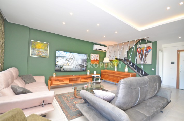 Садовый дуплекс 2+1 в элитной резиденции, 120 кв.м. Каргыджак, Алания - Ракурс 3