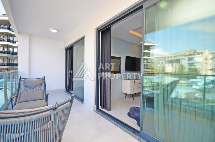 Садовый дуплекс 2+1 в элитной резиденции, 120 кв.м. Каргыджак, Алания - Ракурс 9