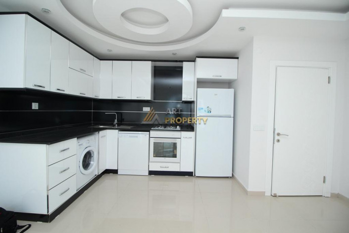 Большие по площади двухкомнатные апартаменты 1+1 в 300 метрах от моря, 60 м2 - Ракурс 7