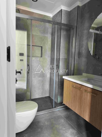 Стильная квартира 1+1 у моря в Обагёль, 55 кв.м. - Ракурс 24