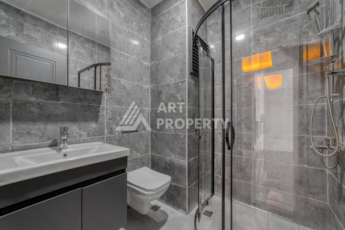 Квартира 2+1 с видом на море в районе Оба, в новом жилом комплексе - Ракурс 14