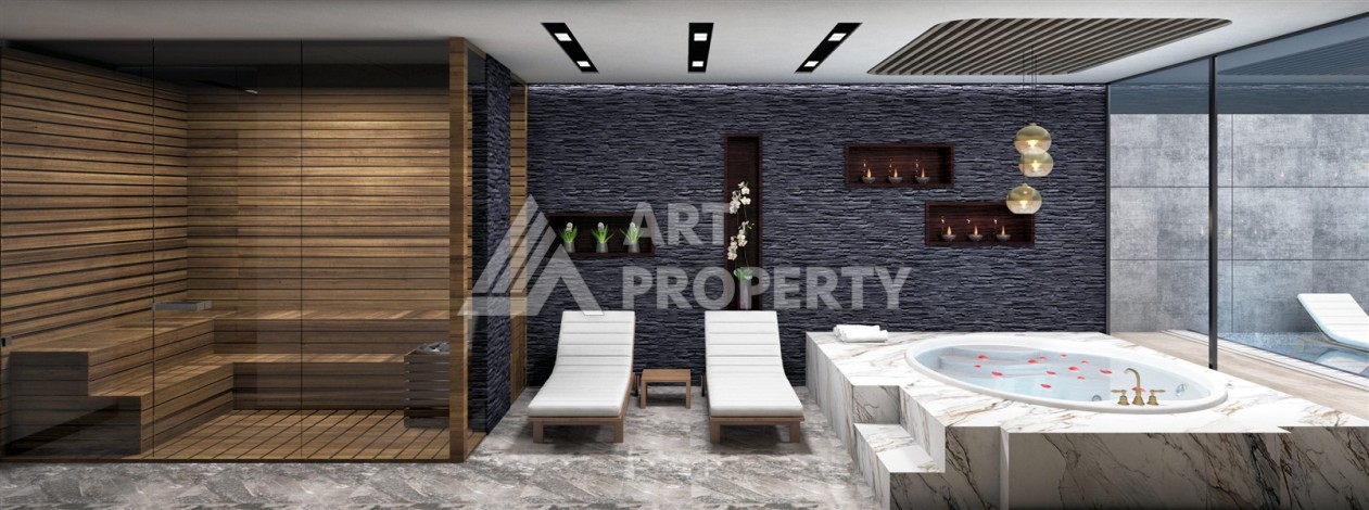 Современная квартира 2+1 в новом доме в районе пляжа Клеопатры, всего 370 метров от моря - Ракурс 5