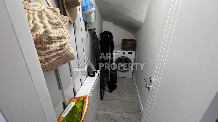 Пентхаус 2+1 с панорамным видом на море в центре Аланьи, всего в 700 метрах от пляжа Кейкубат - Ракурс 9