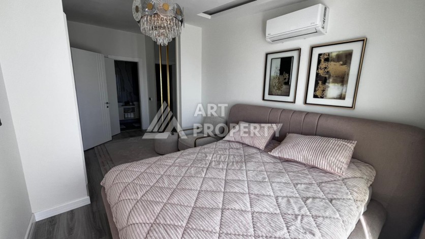 Пентхаус 2+1 с панорамным видом на море в центре Аланьи, всего в 700 метрах от пляжа Кейкубат - Ракурс 12