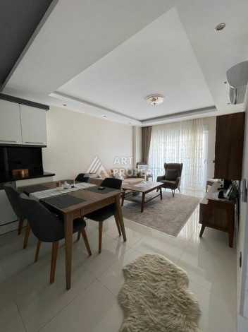 Стильная квартира 1+1 с видом на море в престижном комплексе района Тосмур, всего в 400 метрах от пляжа - Ракурс 0