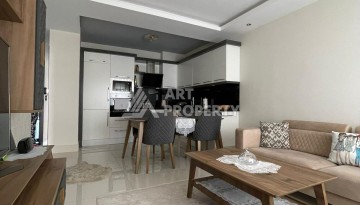 Стильная квартира 1+1 с видом на море в престижном комплексе района Тосмур, всего в 400 метрах от пляжа - Ракурс 11