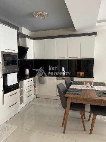 Стильная квартира 1+1 с видом на море в престижном комплексе района Тосмур, всего в 400 метрах от пляжа - Ракурс 11