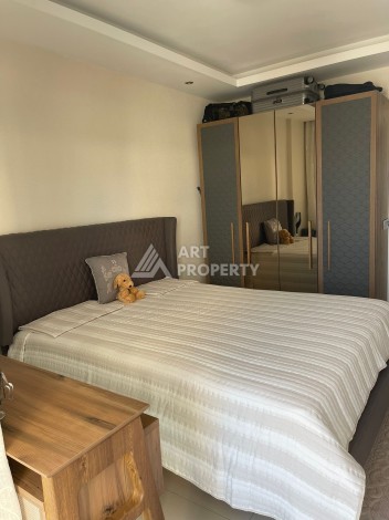 Стильная квартира 1+1 с видом на море в престижном комплексе района Тосмур, всего в 400 метрах от пляжа - Ракурс 17