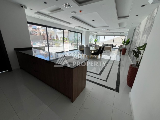 Квартира в новом комплексе 2025 года с отельной инфраструктурой в районе пляжа Клеопатра, Аланья - Ракурс 16