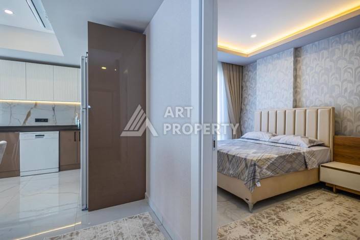 Квартира 1+1 с мебелью в новом премиум-комплексе 2024 года в районе пляжа Клеопатра, Аланья - Ракурс 4