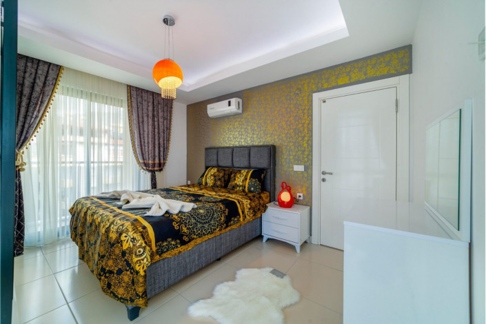 Квартира 1+1 с новой мебелью и прямым видом на море в Кестеле, 65 м2 - Ракурс 10