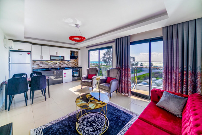 Квартира 1+1 с новой мебелью и прямым видом на море в Кестеле, 65 м2 - Ракурс 14