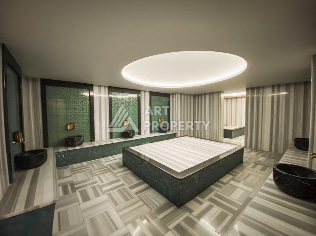 Квартира 1+1 в современном ЖК, 48 кв.м. Кестель, Алания - Ракурс 9