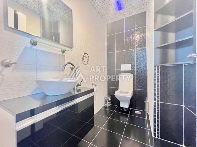 Двухуровневый пентхаус 2+1 в 300 м от моря, Кестель, Алания - Ракурс 13