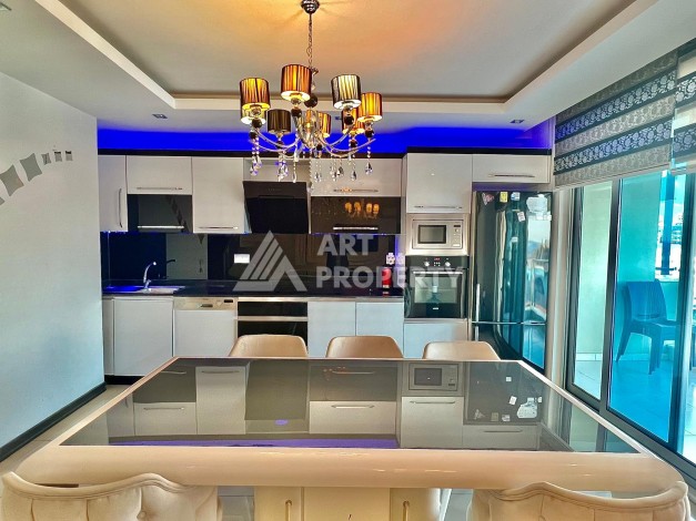 Двухуровневый пентхаус 2+1 в 300 м от моря, Кестель, Алания - Ракурс 14