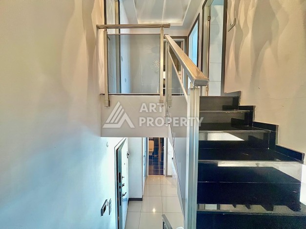 Двухуровневый пентхаус 2+1 в 300 м от моря, Кестель, Алания - Ракурс 17