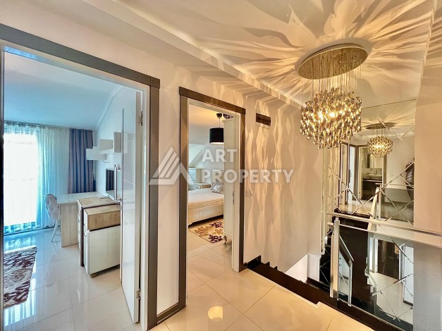 Двухуровневый пентхаус 2+1 в 300 м от моря, Кестель, Алания - Ракурс 18