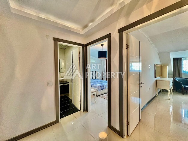 Двухуровневый пентхаус 2+1 в 300 м от моря, Кестель, Алания - Ракурс 19