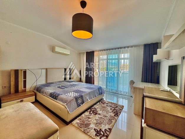 Двухуровневый пентхаус 2+1 в 300 м от моря, Кестель, Алания - Ракурс 23