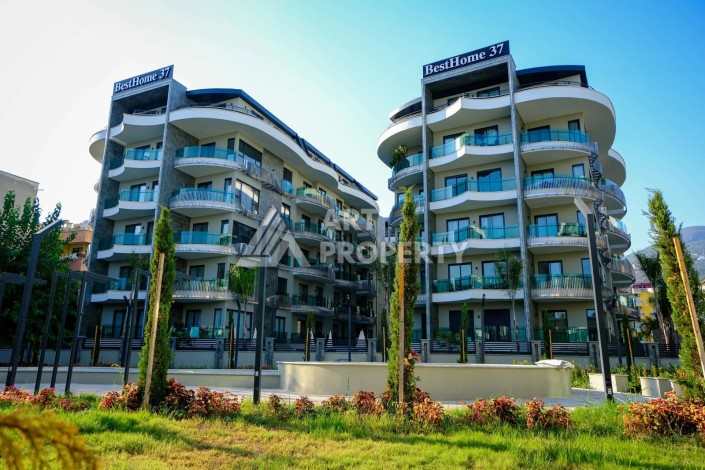 Квартира 1+1 в одном из самых люксовых проектов Алании, всего в 50 метрах от моря - Ракурс 0