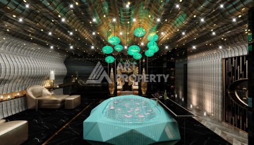 Квартира 1+1 в элитной резиденции в Центре Алании, 100 метров до моря - Ракурс 10