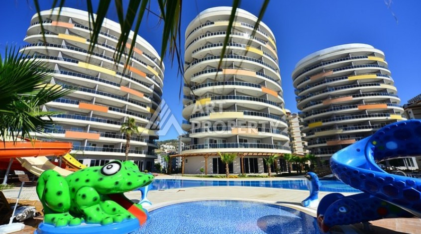 Видовая квартира 1+1 р престижной резиденции, 65 кв.м. Джикджилли, Алания - Ракурс 0