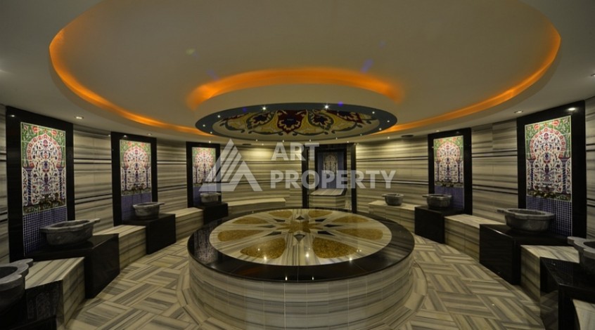 Видовая квартира 1+1 р престижной резиденции, 65 кв.м. Джикджилли, Алания - Ракурс 4