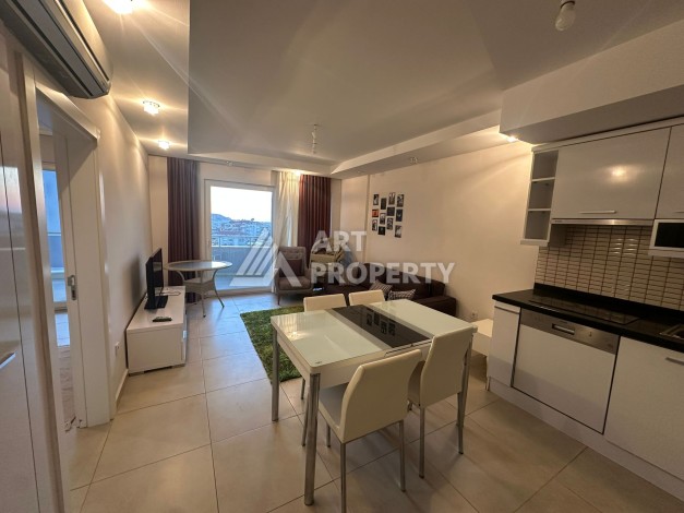 Видовая квартира 1+1 р престижной резиденции, 65 кв.м. Джикджилли, Алания - Ракурс 13