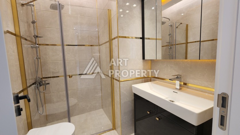 Квартира 1+1 с боковым видом на море в элитной резиденции, 70 кв.м. - Ракурс 16