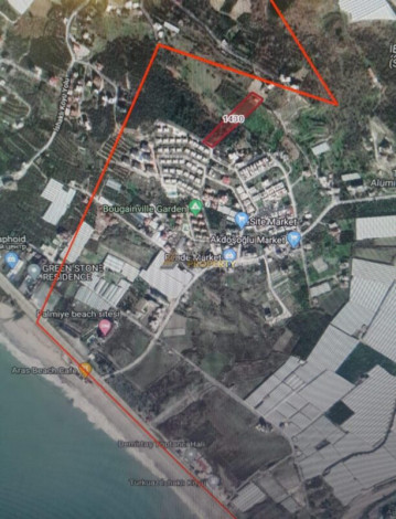 Участок земли большой площади с видом на горы и море в Демирташ, 6350 м2 - Ракурс 4