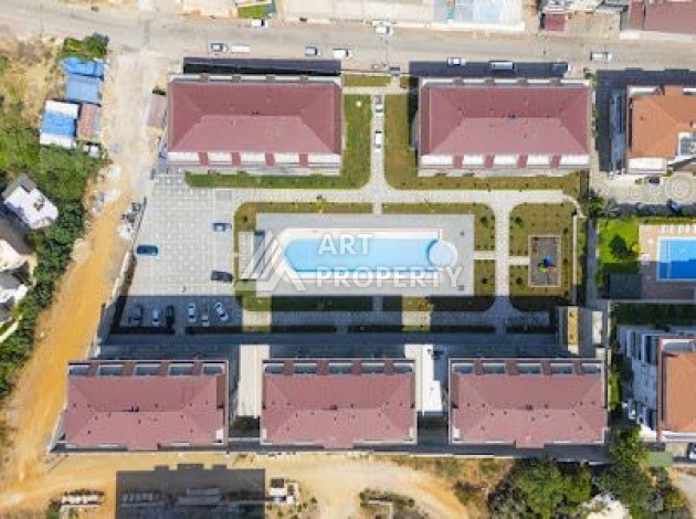 Современная квартира 1+1 в новом комплексе с отельной инфраструктурой в районе Кестель - Ракурс 3