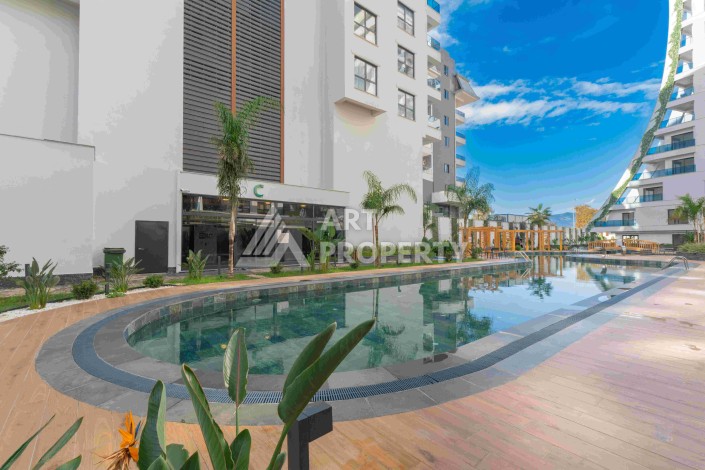 Квартира 1+1 с большим балконом в новом доме, 60 кв.м. Махмутлар, Алания - Ракурс 22