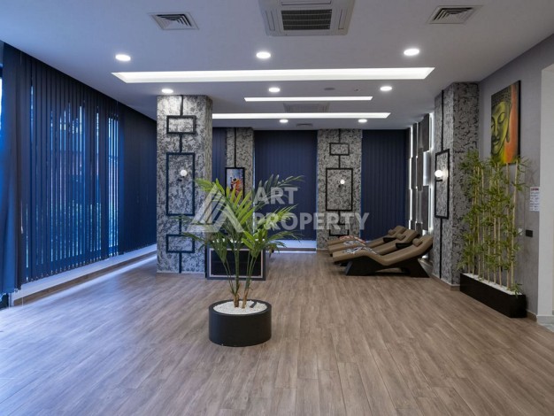 Квартира 1+1 в элитной резиденции, 55 кв.м. Махмутлар, Алания - Ракурс 15