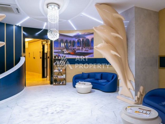 Стильная меблированная квартира 1+1 с видом на бассейн в элитной резиденции Махмутлара, 55 кв.м. - Ракурс 31