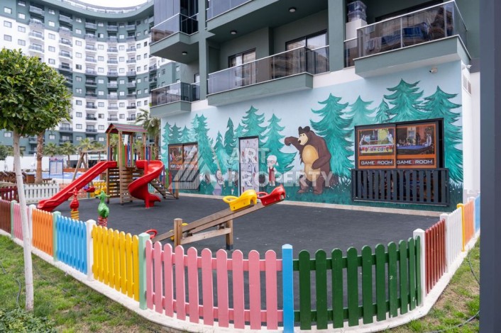 Стильная меблированная квартира 1+1 с видом на бассейн в элитной резиденции Махмутлара, 55 кв.м. - Ракурс 37