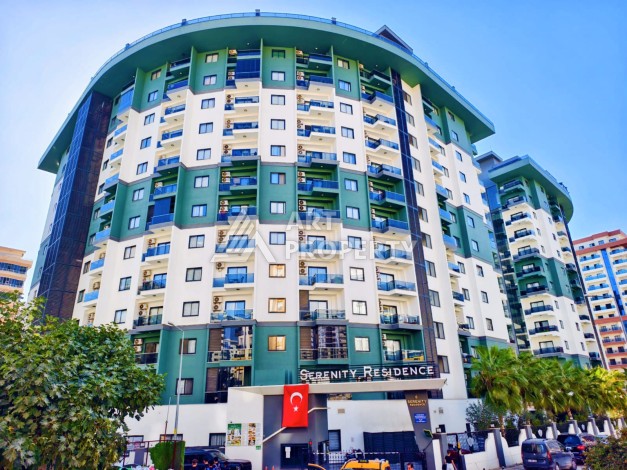 Меблированная квартира 1+1 в одном из лучших ЖК, 55 кв.м. Махмутлар, Алания - Ракурс 3