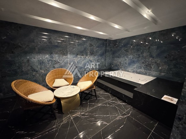 Дуплекс 2+1 в элитной резиденции с видом на море и крепость. Оба, Алания - Ракурс 10