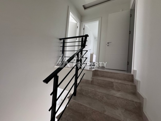 Дуплекс 2+1 в элитной резиденции с видом на море и крепость. Оба, Алания - Ракурс 27