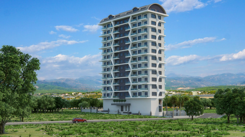 Комплекс на этапе строительства в самом центре района Махмутлар у знаменитых часов, 55 – 150 м2 - Ракурс 7