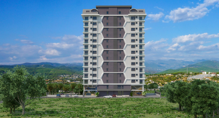 Комплекс на этапе строительства в самом центре района Махмутлар у знаменитых часов, 55 – 150 м2 - Ракурс 8