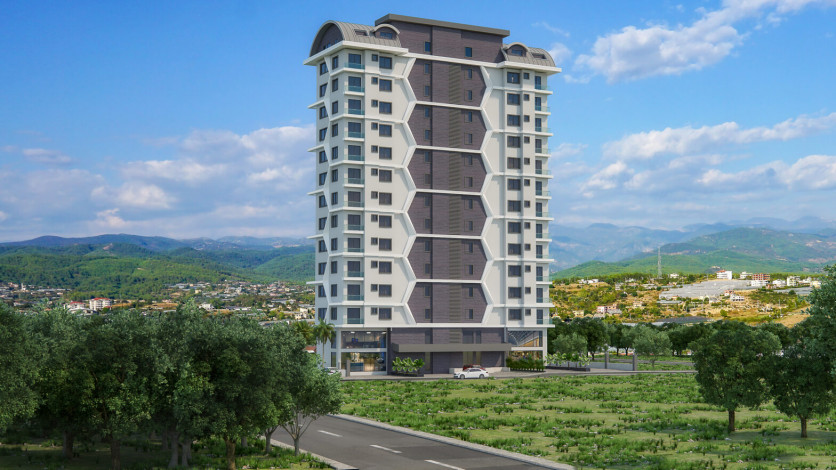 Комплекс на этапе строительства в самом центре района Махмутлар у знаменитых часов, 55 – 150 м2 - Ракурс 9