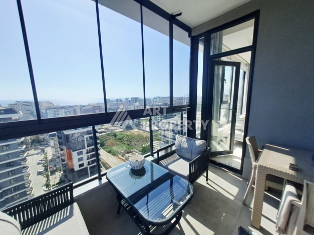 Квартира 2+1 с панорамными видами, 650 м до моря. Махмутлар, Алания - Ракурс 30