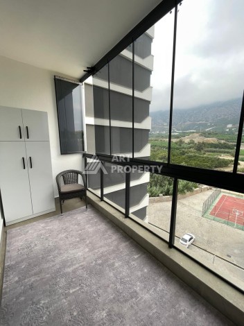 Меблированная студия 35 м² с панорамным видом на горы в современном комплексе Махмутлара - Ракурс 17