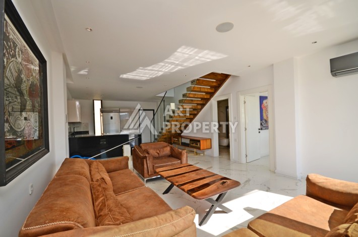 Современная вилла 3+1 с личным бассейном и панорамным видом на море в Каргыджаке - Ракурс 14