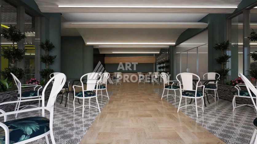 Квартира 1+1 в резиденции люкс класса, 50 кв.м. Авсаллар, Алания - Ракурс 18