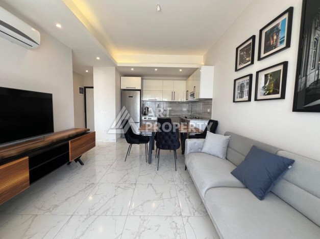 Квартира 1+1 с видом на море в элитной резиденции, 46 кв.м. Авсаллар, Алания - Ракурс 3