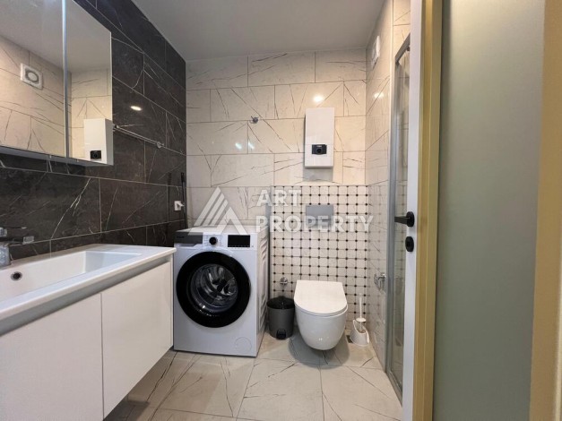 Квартира 1+1 с видом на море в элитной резиденции, 46 кв.м. Авсаллар, Алания - Ракурс 6